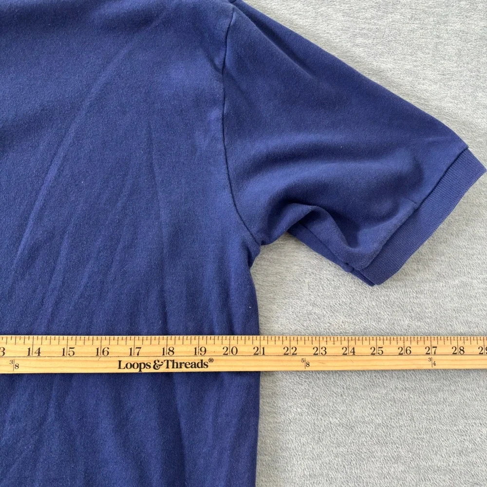 Polo Ralph Lauren Mens Navy Blue Short Sleeve Cotton Polo Shirt Red Pony Size M